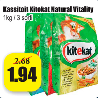 Allahindlus - Kassitoit Kitekat Natural Vitality