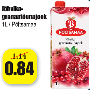 Allahindlus - Jõhvika-granaatõunajook