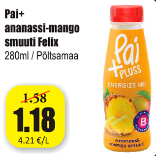 Allahindlus - Pai+ ananassi-mango smuuti Felix