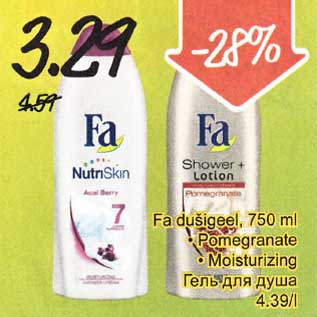 Allahindlus - Fa dušigeel, 750 ml