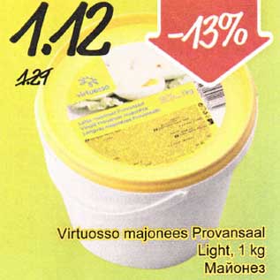 Allahindlus - Virtuosso majonees Provansaal Light, 1 kg