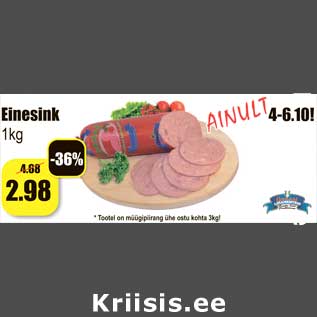 Allahindlus - Einesink 1kg