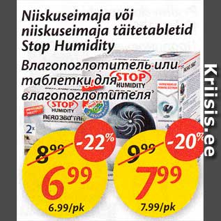 Allahindlus - Niiskuseimaja või niiskuseimaja täitetabletid Stop Humidity