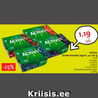 Allahindlus - Activia funktsionaalne jogurt, 4 x 120 g