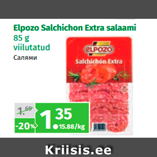 Allahindlus - Elpozo Salchichon Extra salaami 85 g