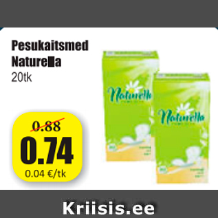 Allahindlus - Pesukaitsmed Naturella 20 tk