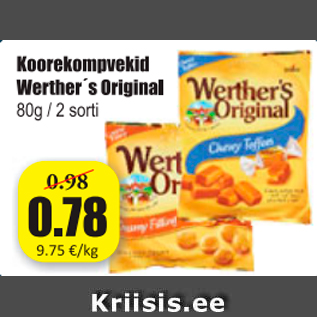 Allahindlus - Koorekompvekid Werther´s Original