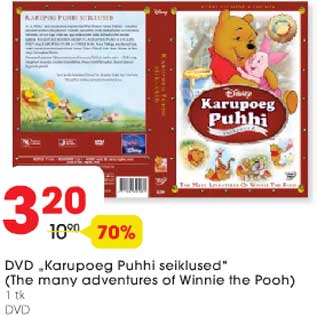 Allahindlus - DVD "Karupoeg Puhhi seiklused" (The many adventures of Winnie the Pooh)