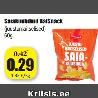 Allahindlus - Saiakuubikud BalSnack