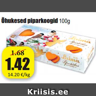 Allahindlus - Õhukesed piparkoogid 100g