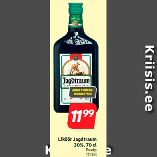 Allahindlus - Liköör Jagdtraum 30%, 70 cl