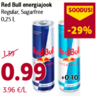 Allahindlus - Red Bull energiajook