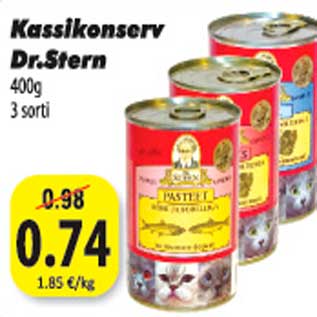 Allahindlus - Kassikonserv Dr. Stern 400g