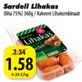 Allahindlus - Sardell Lihakas 360 g