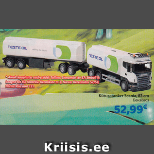 Allahindlus - Kürusetanker Scania, 82 cm