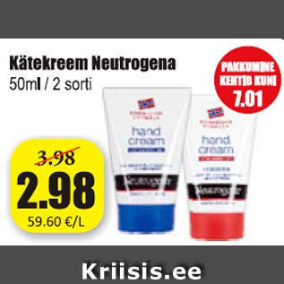 Allahindlus - Kätekreem Neutrogena