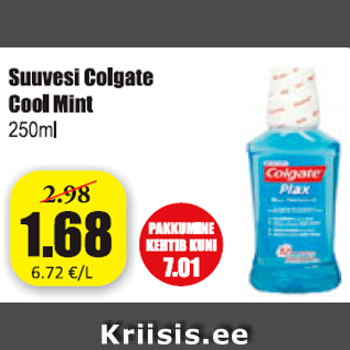 Allahindlus - Suuvesi Colgate Cool Mint 250 ml