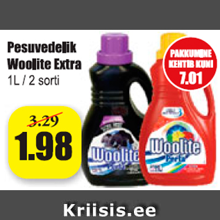 Allahindlus - Pesuvedelik Woolite Extra