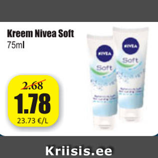 Allahindlus - Kreem Nivea Soft 75 ml