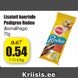 Allahindlus - Lisatoit koertele Pedigree Rodeo