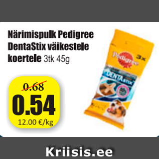 Allahindlus - Närimispulk Pedigree DentaStix väikestele koertele