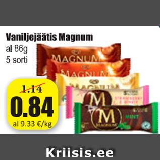 Allahindlus - Vaniljejäätis Magnum