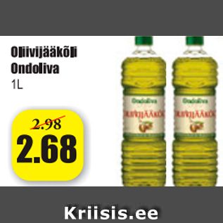 Allahindlus - Oliivijääkõli Ondoliva 1 L