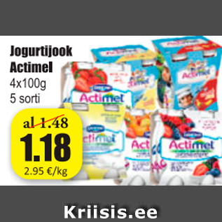 Allahindlus - Jogurtijook Actimel