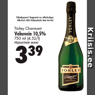 Allahindlus - Törley Charmant Vahuvein 10,5%