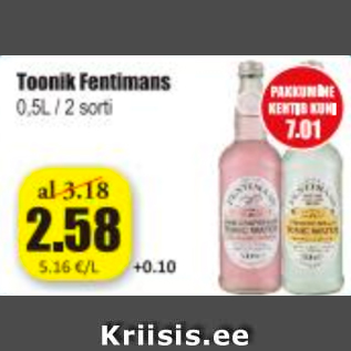 Allahindlus - Toonik Fentimans