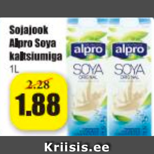 Allahindlus - Sojajook Alpro Soya kaltsiumiga 1 L