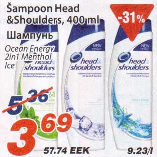 Allahindlus - Šampoon Head&Shoulders