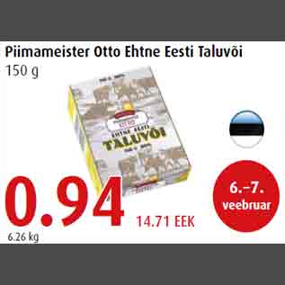 Allahindlus - Piimameister Otto Ehtne Eesti Taluvõi 150 g