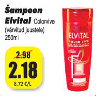 Allahindlus - Šampoon Elvital 250 ml