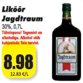 Allahindlus - Liköör Jagdtraum 30%, 0,7L