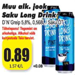 Allahindlus - Muu alk. jook Saku Lond Drink