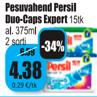 Allahindlus - Pesuvahend Persil Duo-Caps Expert 15 tk