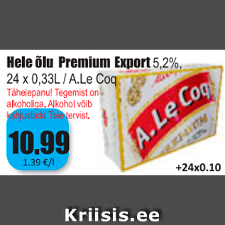 Allahindlus - Hele õlu Premium Expert