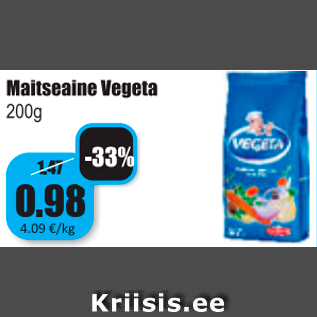 Allahindlus - Maitseaine Vegeta, 200 g