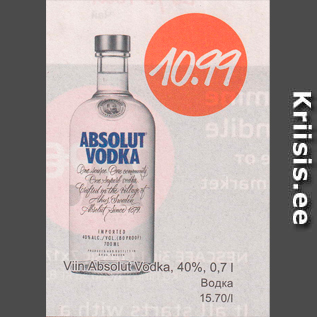 Allahindlus - Viin Absolut Vodka