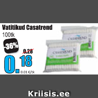 Allahindlus - Vatitikud Casatrend 100 tk