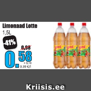 Allahindlus - Limonaad Lotte 1,5 L