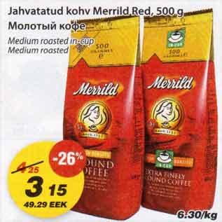 Allahindlus - Jahvatatud kohv Merrild Red