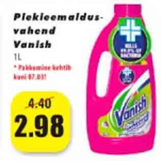 Allahindlus - Plekieemaldusvahend Vanish, 1 L