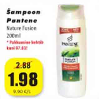 Allahindlus - Šampoon Pantene Nature Fusion, 200 ml