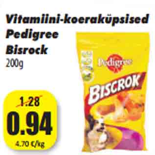 Allahindlus - Vitamiini-koeraküpsised Pedigree Bisrock 200g