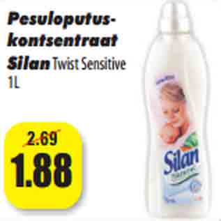 Allahindlus - Pesuloputus- kontsentraat Silan Twist Sensitive 1L