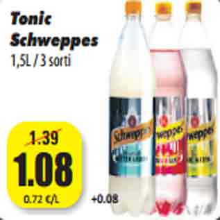 Allahindlus - Tonic Schweppes 1,5L / 3 sorti