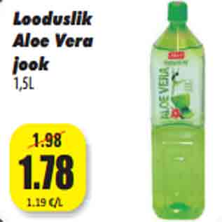 Allahindlus - Looduslik Aloe Vera jook 1,5L