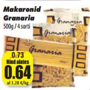 Allahindlus - Makaronid Granaria 500g / 4 sorti